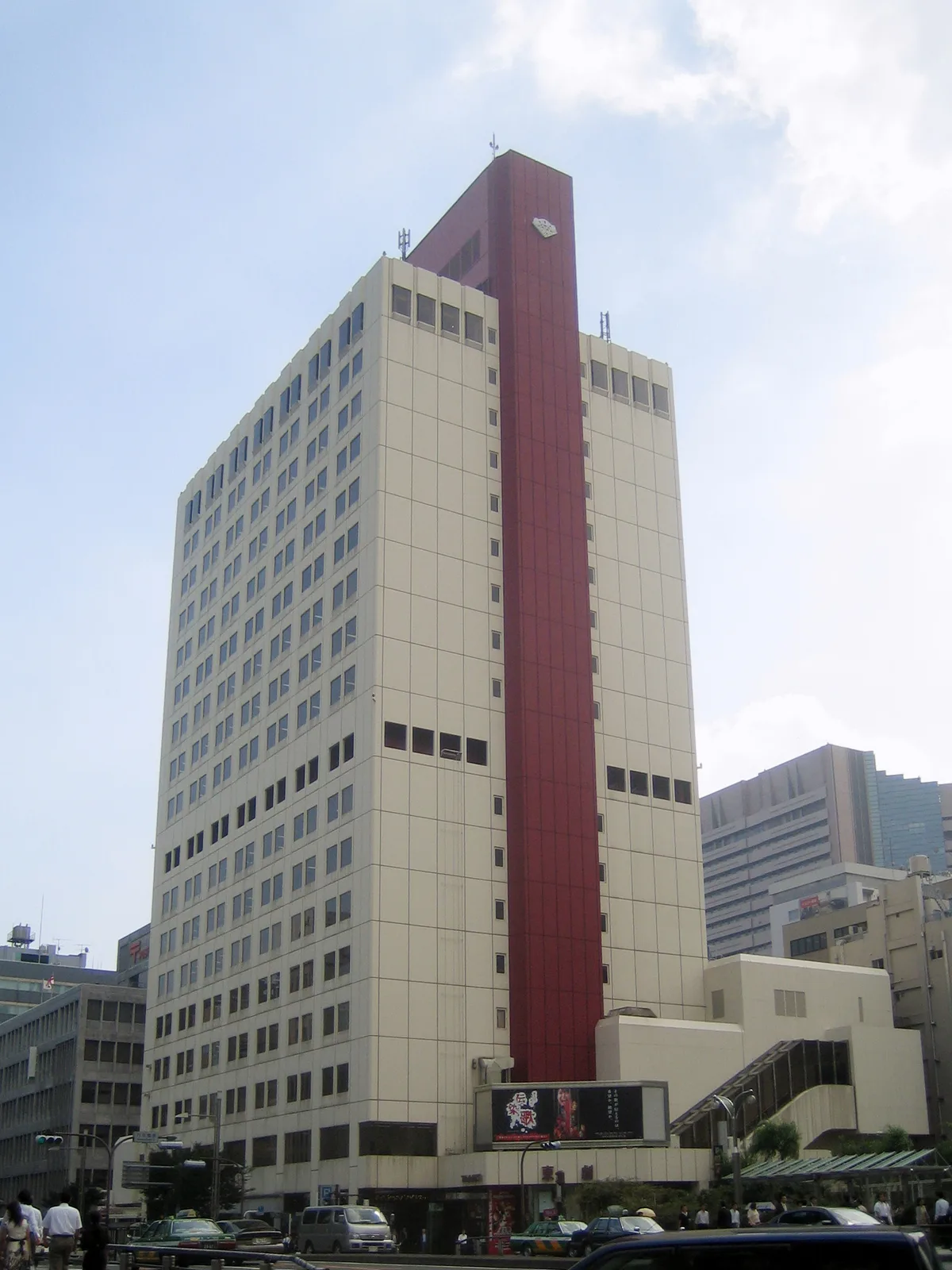 Shochiku HQ building facade located in Tsukiji, Chuo, Tokyo