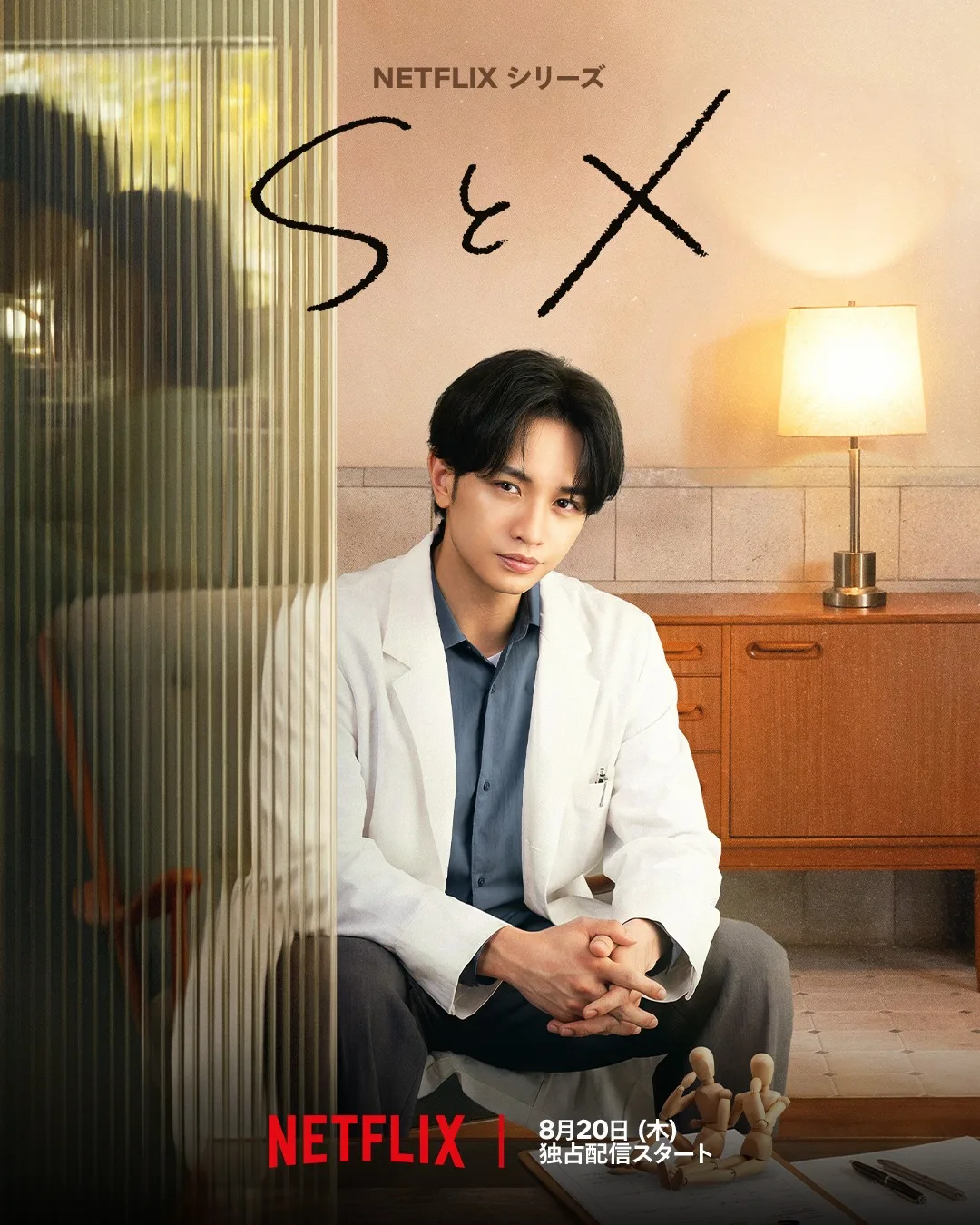 Promotional poster for S and X featuring main cast and title branding.